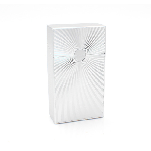 Zigarettenbox 100mm Wellen Design Silber