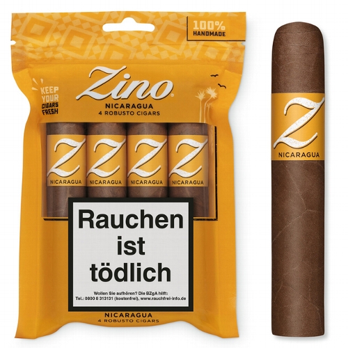 ZINO Nicaragua Robusto Zigarren 4 Stück im Humibag