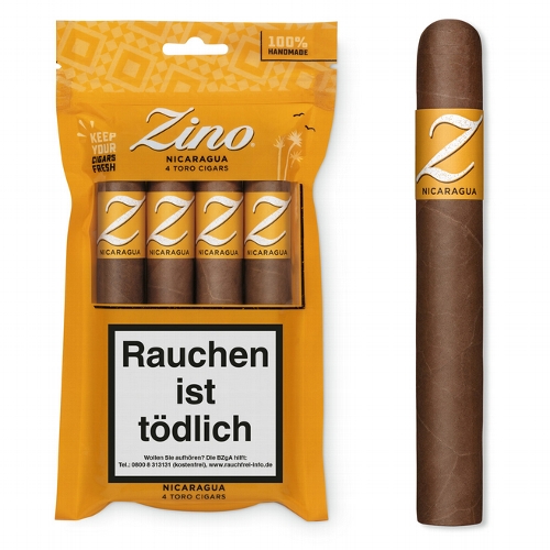 ZINO Nicaragua Toro Zigarren 4 Stück im Humibag