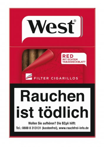 Einzelpackung West Filter Zigarillos Red 17er