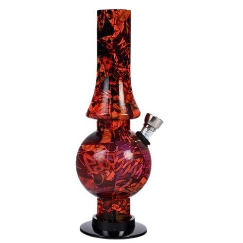 Acrylic Bong Grafitti Rot