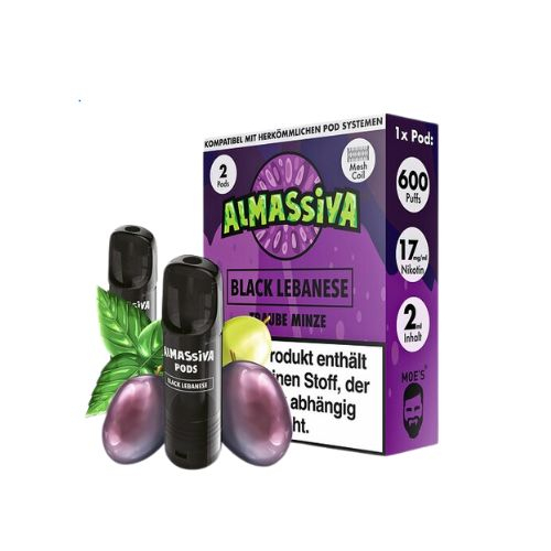 Al Massiva Black Lebanese Prefilled Pod 2x2ml Grape Mint 17mg