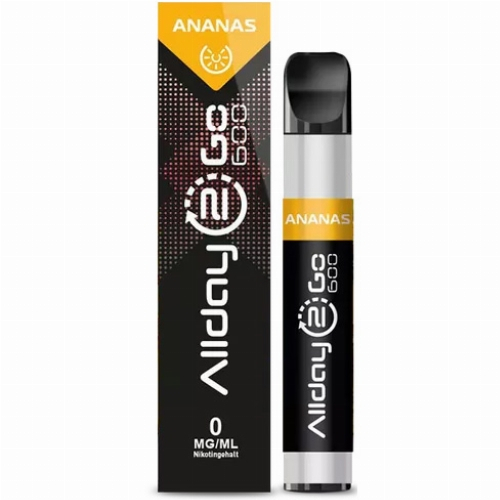 Allday 2 Go Einweg E-Zigarette Nikotinsalz Ananas Aroma 20mg