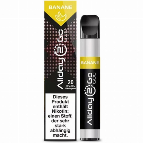 Allday 2 Go Einweg E-Zigarette Nikotinsalz Banane Aroma 20mg