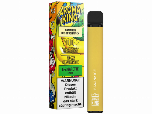 AROMA KING 700+ Bananen-Ice Einweg E-Shisha 20mg Nikotinsalz