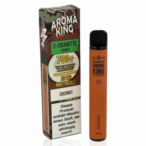 Aroma King 700+ Einweg E-Shisha Coconut 20 mg Nikotin