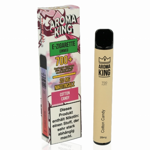 Aroma King 700+ Einweg E-Shisha Cotton Candy 20 mg Nikotin