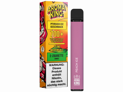 AROMA KING 700+ Pfirsich & Ice Einweg E-Shisha 20mg Nikotinsalz