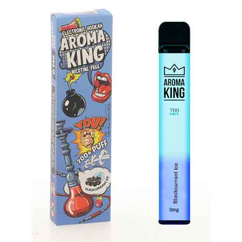 Aroma King Blackcurrant Ice Einweg e-Shisha ohne Nikotin ca. 700 Züge