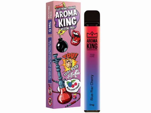 Aroma King Blue Raz Cherry Einweg e-Shisha ohne Nikotin ca. 700 Züge