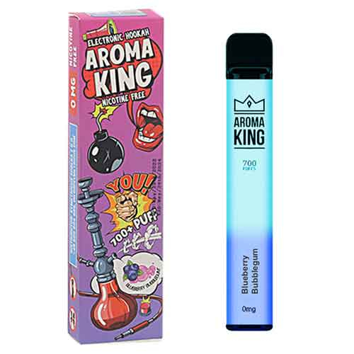 Aroma King Blueberry Bubblegum Einweg e-Shisha ohne Nikotin ca. 700 Züge