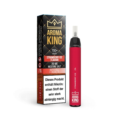 AROMA KING Erdbeere Ice Einweg E-Shisha 20mg Nikotinsalz