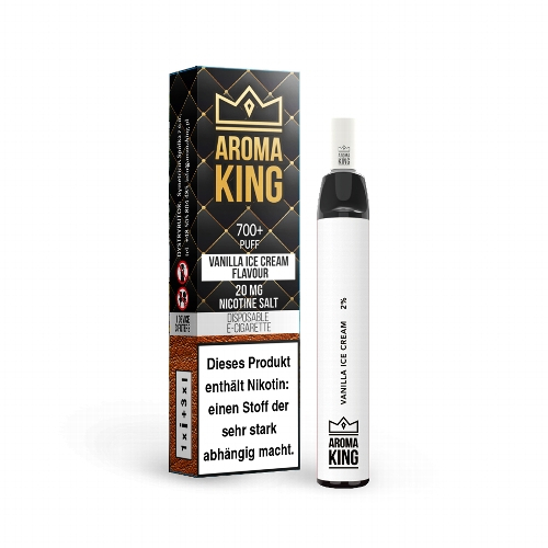 AROMA KING Vanille Einweg E-Shisha 20mg Nikotinsalz