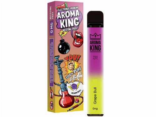 Aroma King Grape Bull Einweg e-Shisha ohne Nikotin ca. 700 Züge