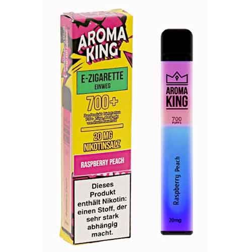 Aroma King Raspberry Peach Einweg e-Shisha ca. 700 Züge 20mg 