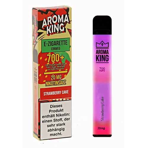 Aroma King Strawberry Cake Einweg e-Shisha ca. 700 Züge 20mg 