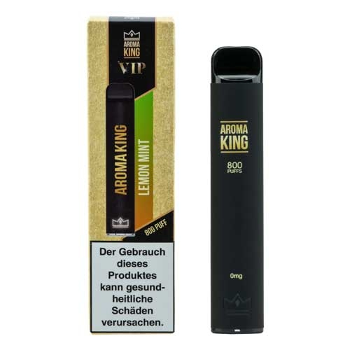 Aroma King VIP Einweg E-Shisha 800 Züge Lemon Mint ohne Nikotin