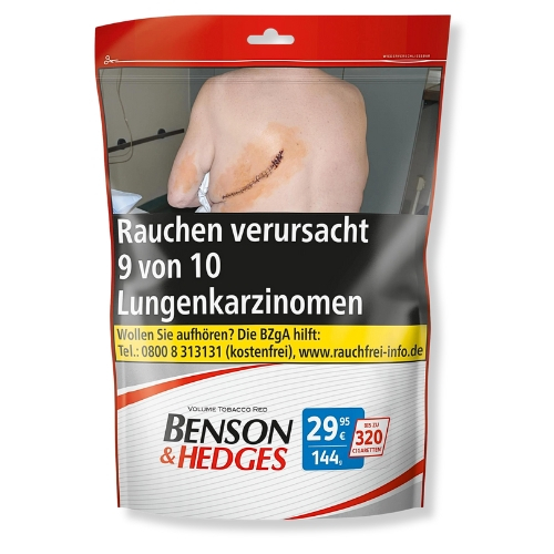 Benson & Hedges Rot Volumentabak 144g Beutel