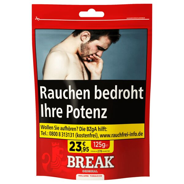 Break Original Rot 125g Volumentabak Beutel