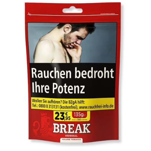 Break Original Rot 135g Volumentabak Beutel