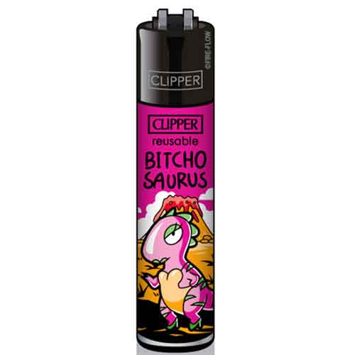 Clipper Feuerzeug Dinosaurier 3v4