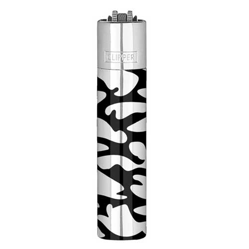 Clipper Feuerzeug Metall Large Camouflage silber