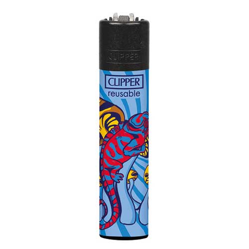 Clipper Feuerzeug Mushroom Animals 1v4 Chameleon mit Pilze