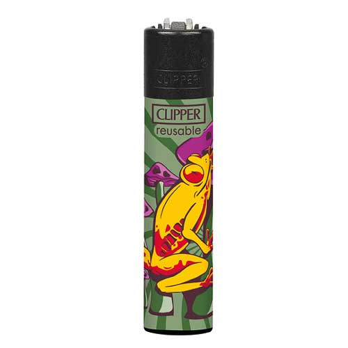 Clipper Feuerzeug Mushroom Animals 2v4 Frosch mit Pilze