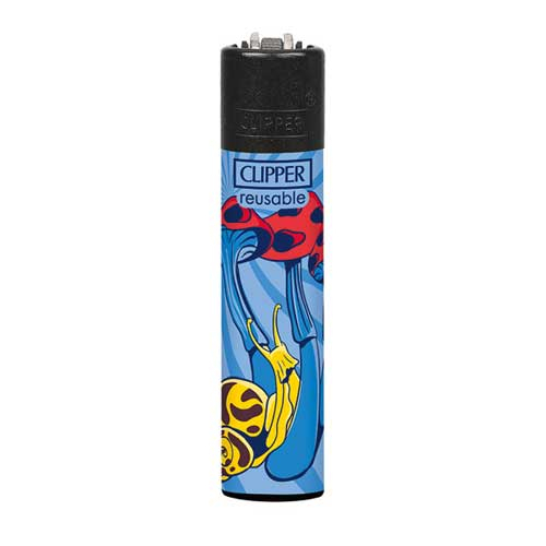 Clipper Feuerzeug Mushroom Animals 3v4 Schnecke mit Pilze