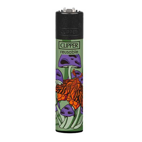 Clipper Feuerzeug Mushroom Animals 4v4 Schmetterling mit Pilze