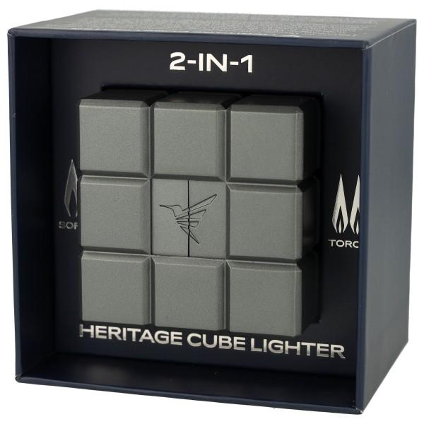 Colibri Tischfeuerzeug Heritage Cube Anthrazit