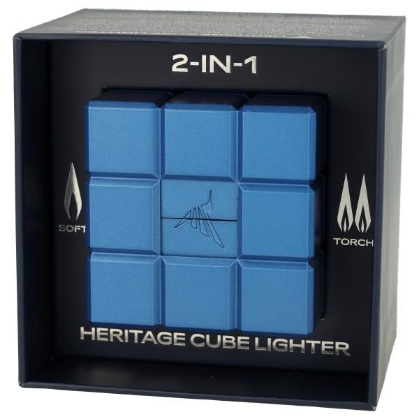 Colibri Tischfeuerzeug Heritage Cube Blau