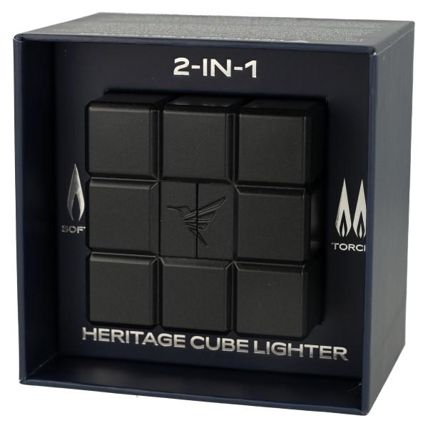 Colibri Tischfeuerzeug Heritage Cube Schwarz