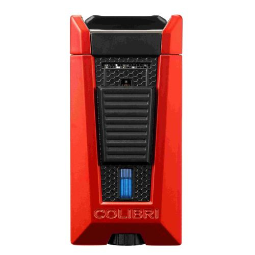 Colibri Zigarren-Feuerzeug Stealth II Rot/ Schwarz Laser Jetflame 3-flammig