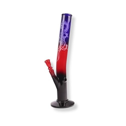 Dragon Glas Bong 43cm Blau Rot Schwarz