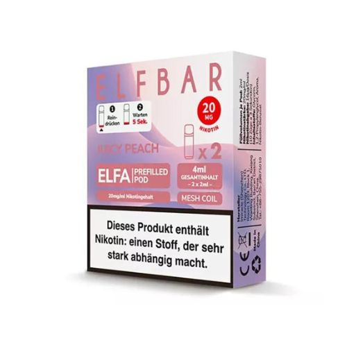 Elf Bar ELFA Juicy Peach Prefilled Pod 2x2ml 20mg