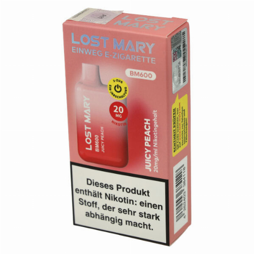 Elf Bar Lost Mary BM600 Peach Ice (ehemals Juicy Peach) Einweg E-Zigarette 20mg