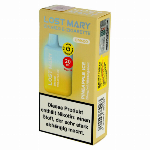 Elf Bar Lost Mary BM600 Pineapple Ice Einweg E-Zigarette 20mg