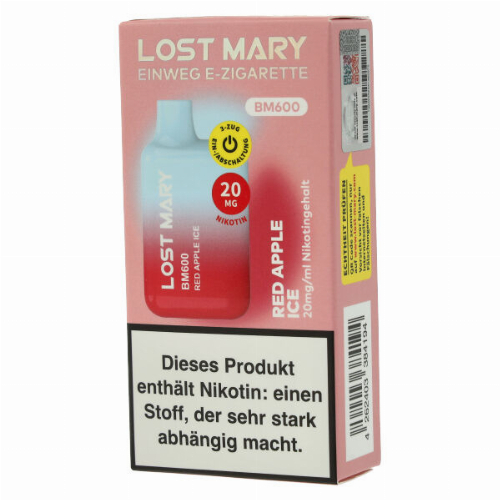 Elf Bar Lost Mary BM600 Red Apple Ice  Einweg E-Zigarette 20mg