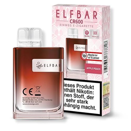 Elfbar CR600 Apple Peach Einweg E-Zigarette 20mg