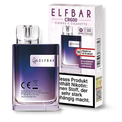 Elfbar CR600 Blackberry Raspberry Lemonade Einweg E-Zigarette 20mg