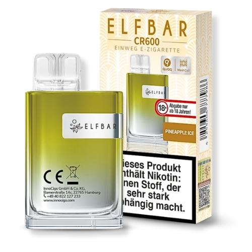 Elfbar CR600 Pineapple Ice Einweg E-Zigarette 20mg