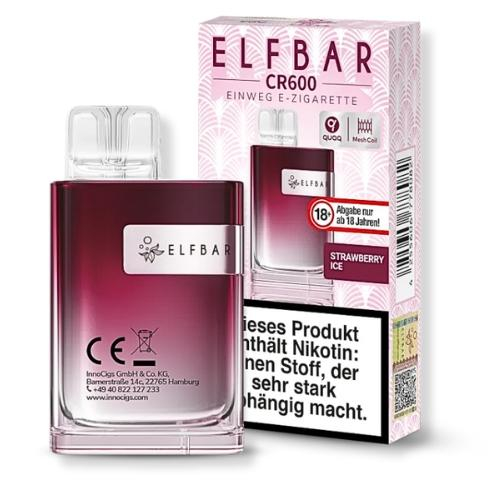 Elfbar CR600 Strawberry Ice Einweg E-Zigarette 20mg