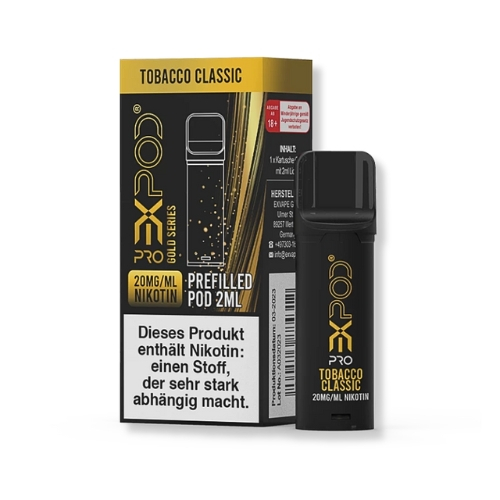 Expod Pro Gold Series Tobacco Classic Prefilled Pod 1x2ml 20mg