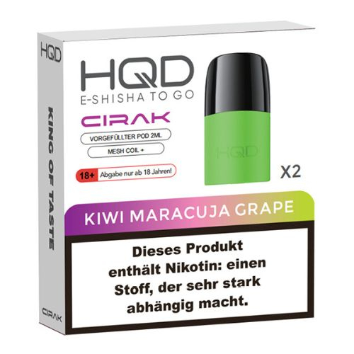 HQD CIRAK 2x2ml Pods Kiwi Maracuja Grape 18mg