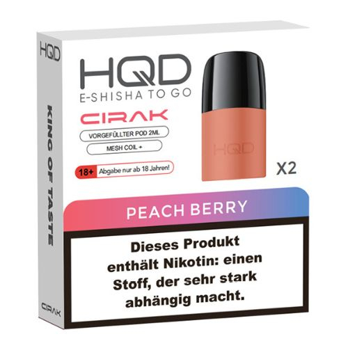 HQD CIRAK 2x2ml Pods Peach Berry 18mg