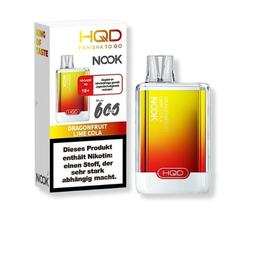 HQD NOOK Dragonfruit Lime Cola Einweg E-Zigarette 18mg/ml