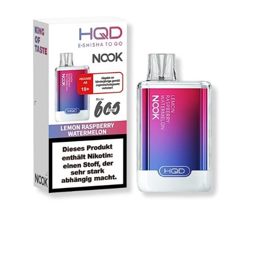 HQD NOOK Lemon Raspberry Watermelon Einweg E-Zigarette 18mg/ml