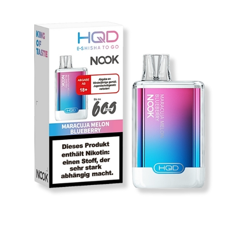 HQD Nook Maracuja Melon Blueberry Einweg E-Zigarette 18mg/ml