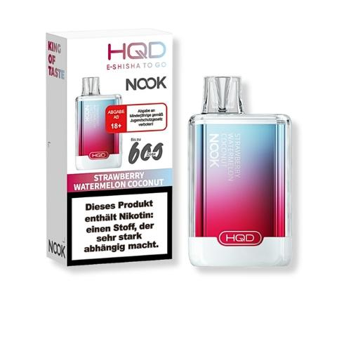 HQD NOOK Strawberry Watermelon Coconut Einweg E-Zigarette 18mg/ml